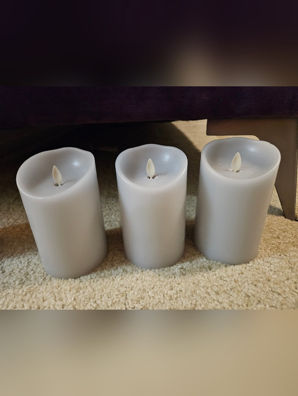 Set of 3 Luminara Flameless Pillar Candles